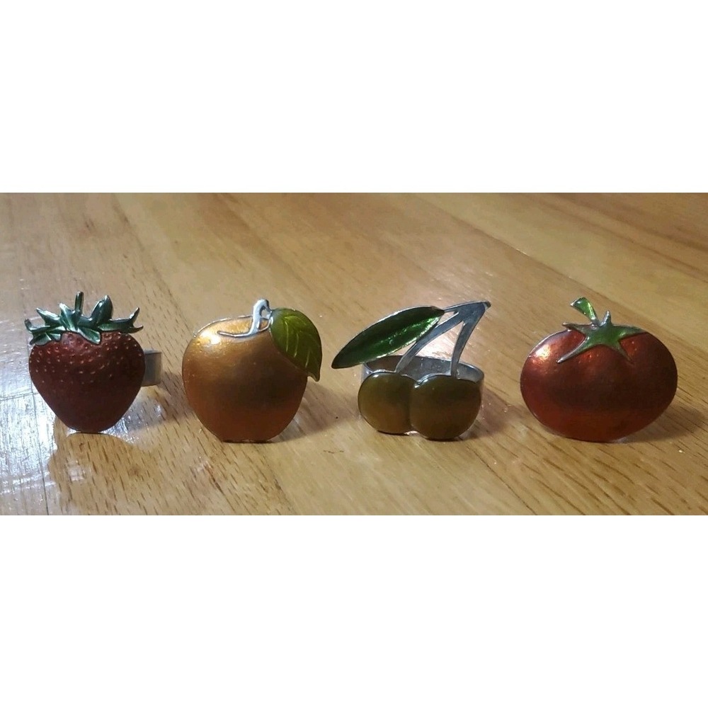Maugenest Fruit Napking Rings Set Of 4